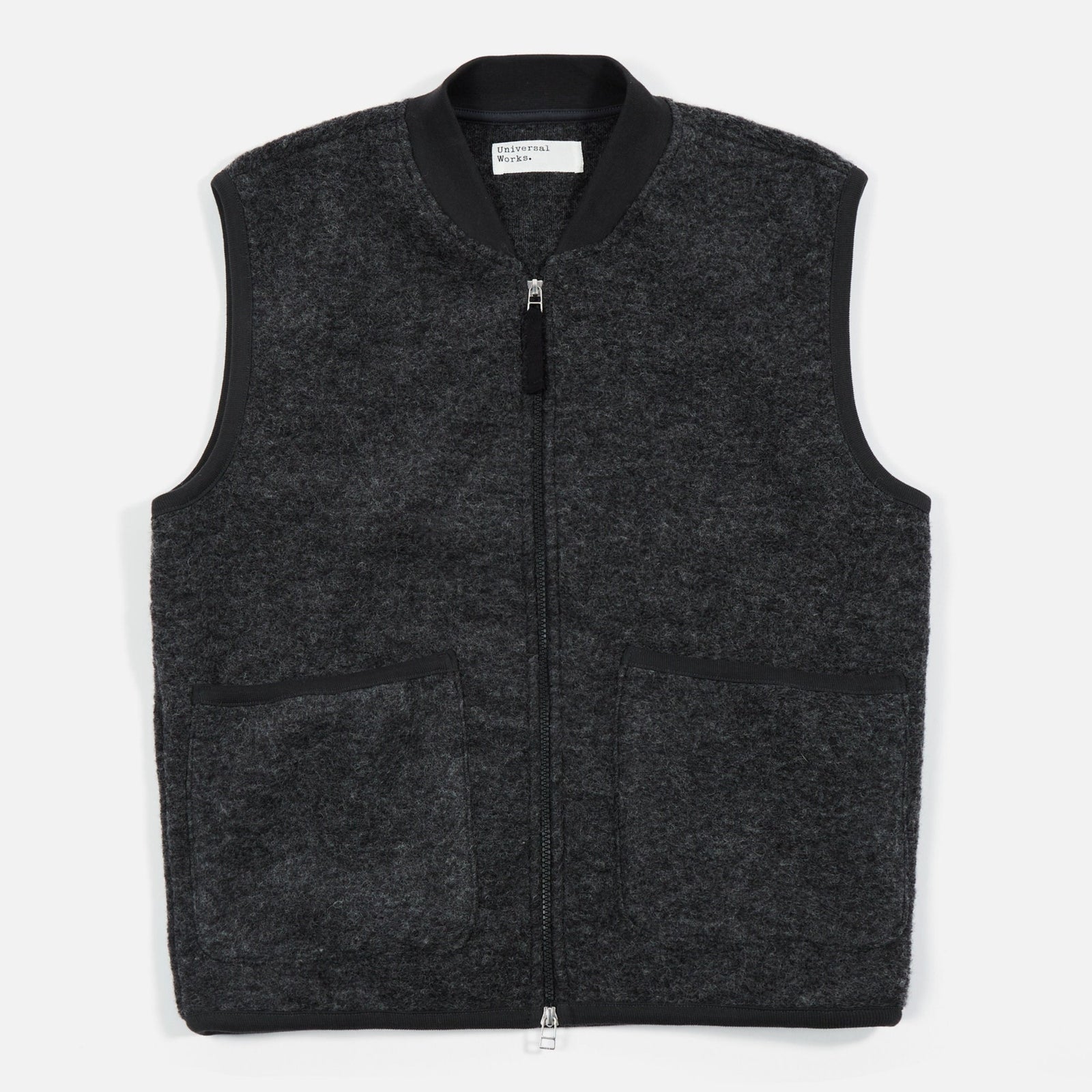 Universal Works Zip Waistcoat - Charcoal
