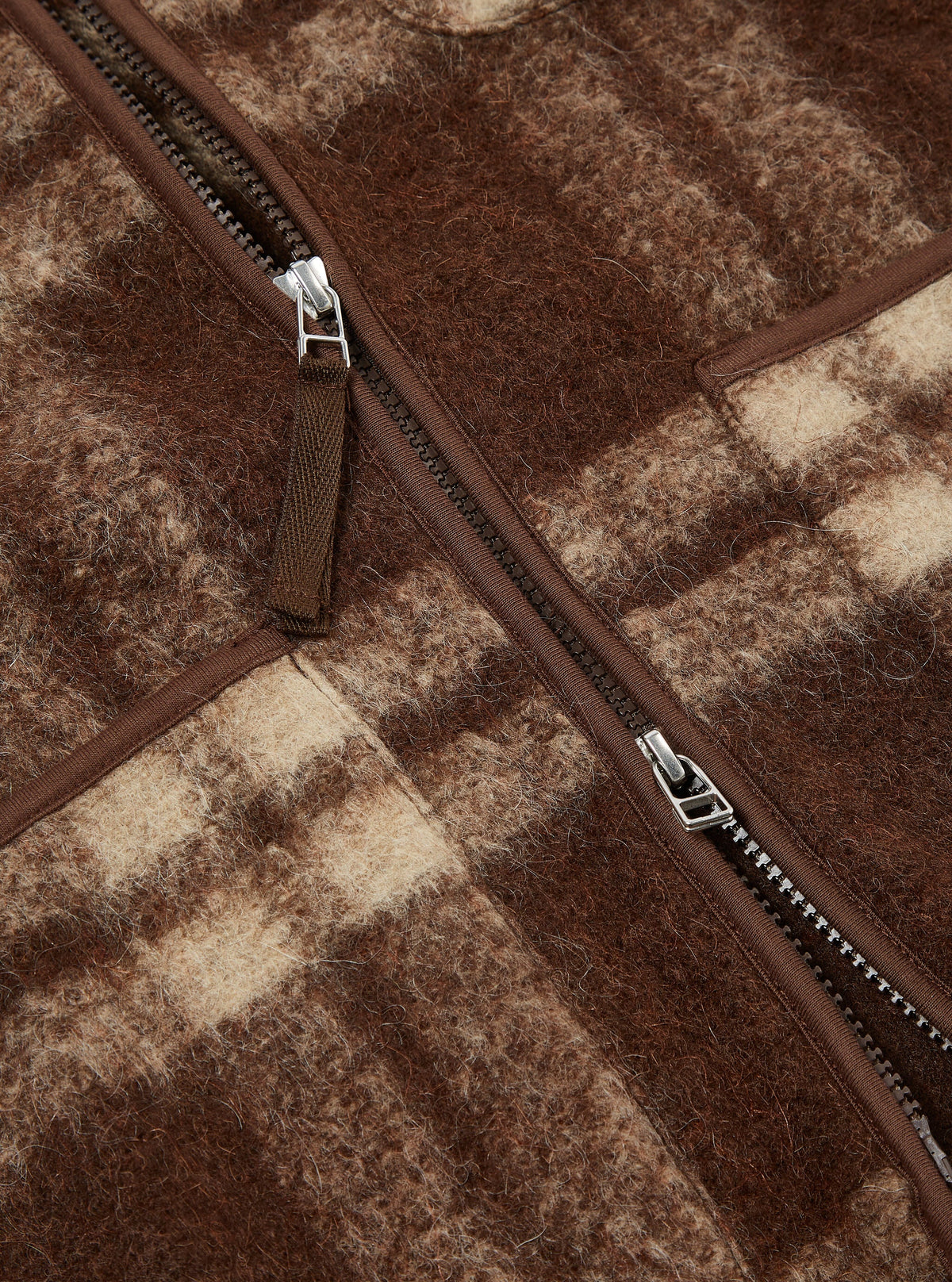 Universal Works Zip Gilet - Brown