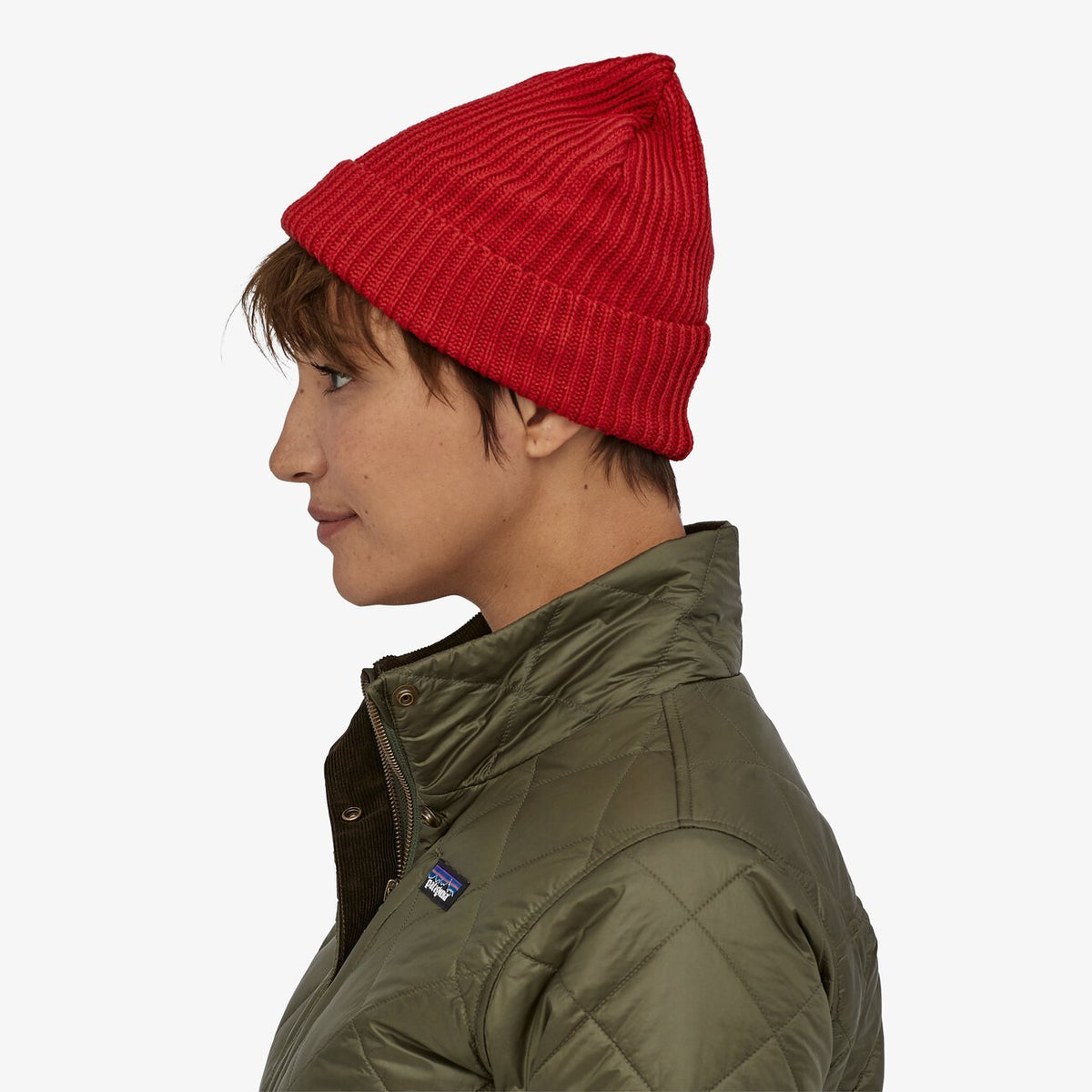 Patagonia Fishermans Rolled Beanie - Hot Ember