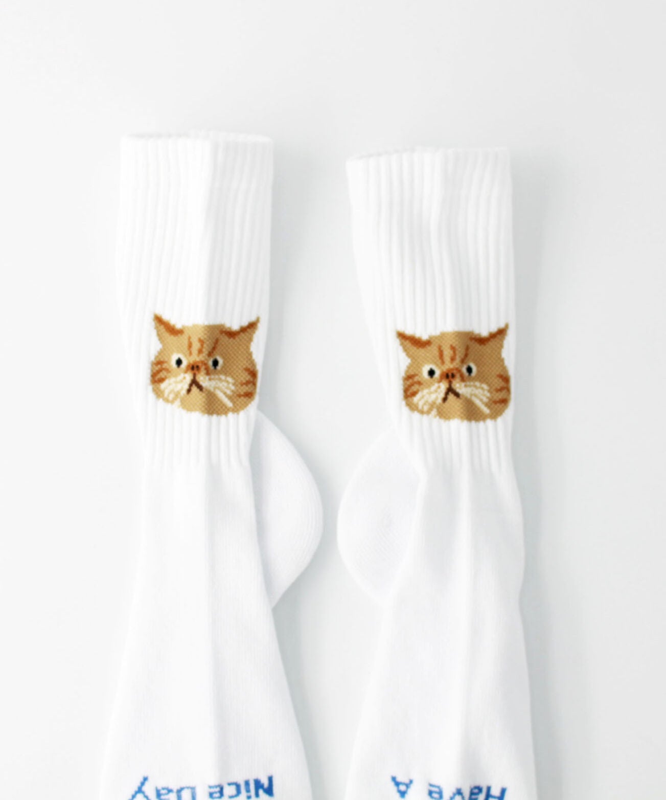 Rostersox Cat Sock - White