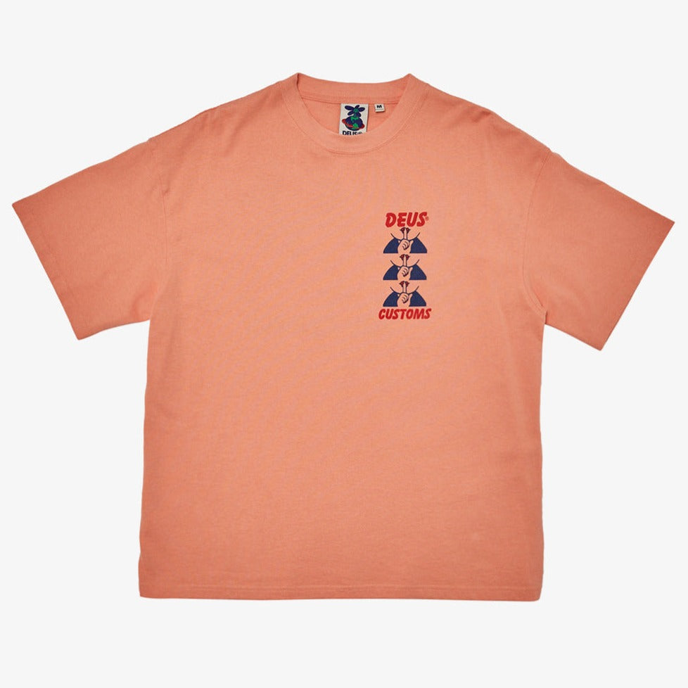 Deus Ex Machine Post T-Shirt - Sunkist Orange