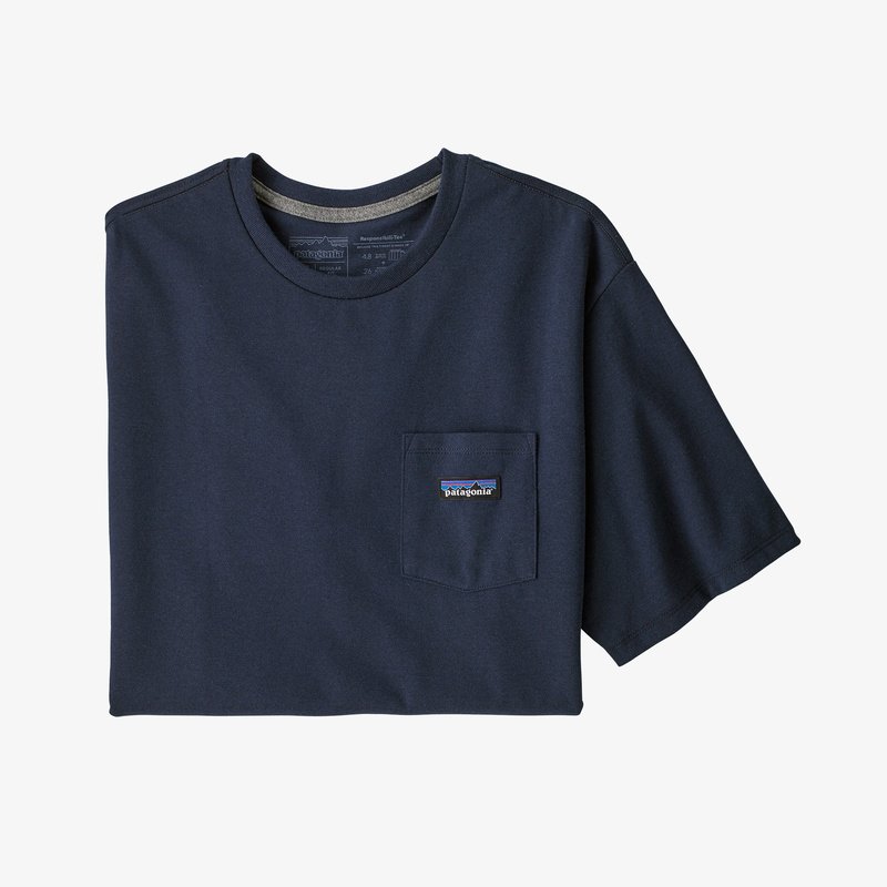 Patagonia P-6 Label Pocket T-Shirt - New Navy