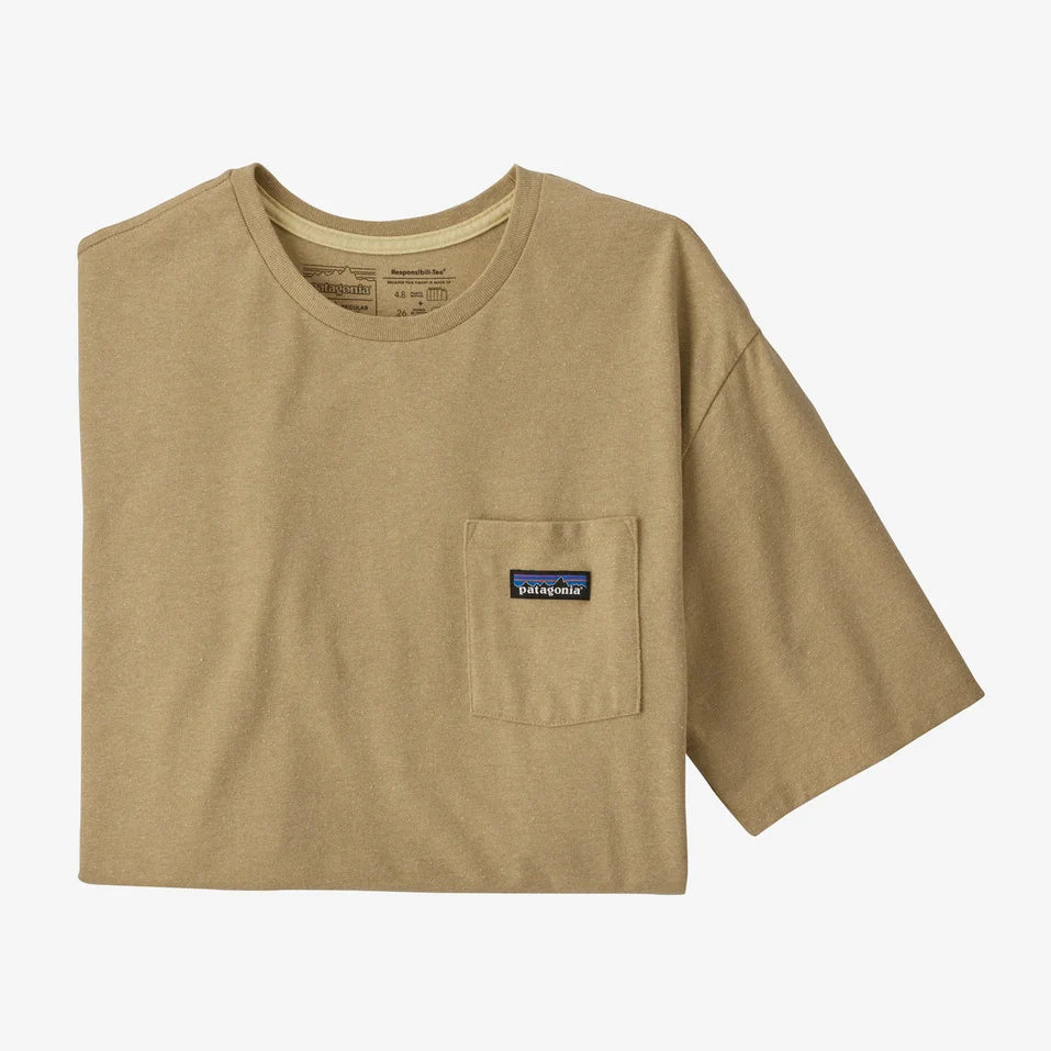 Patagonia P-6 Label Pocket T-Shirt - Sespe Tan