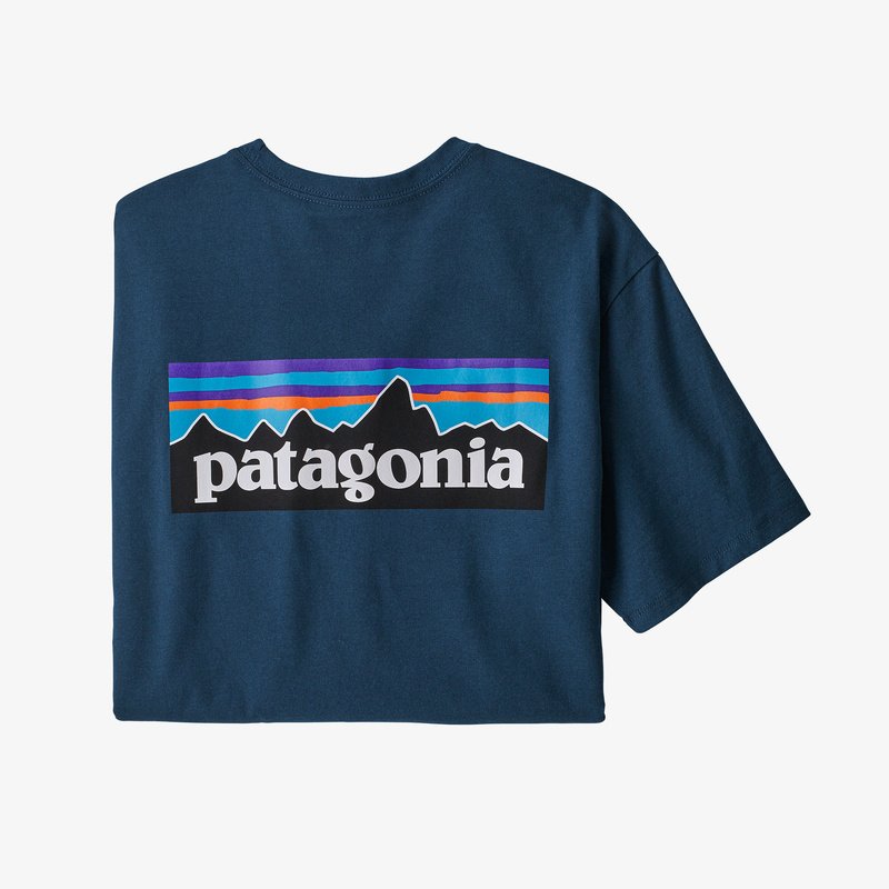 Patagonia P-6 Logo T-Shirt - Crater Blue