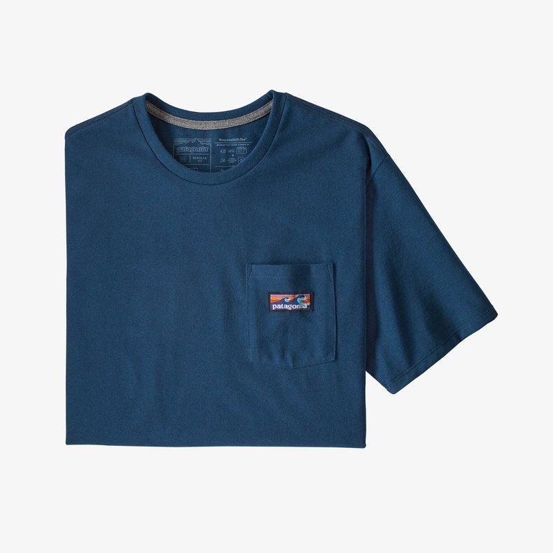 Patagonia Boardshort Pocket T-Shirt - Crater Blue