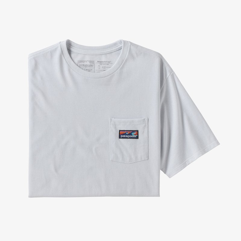 Patagonia Boardshort Label Pocket T-Shirt - White