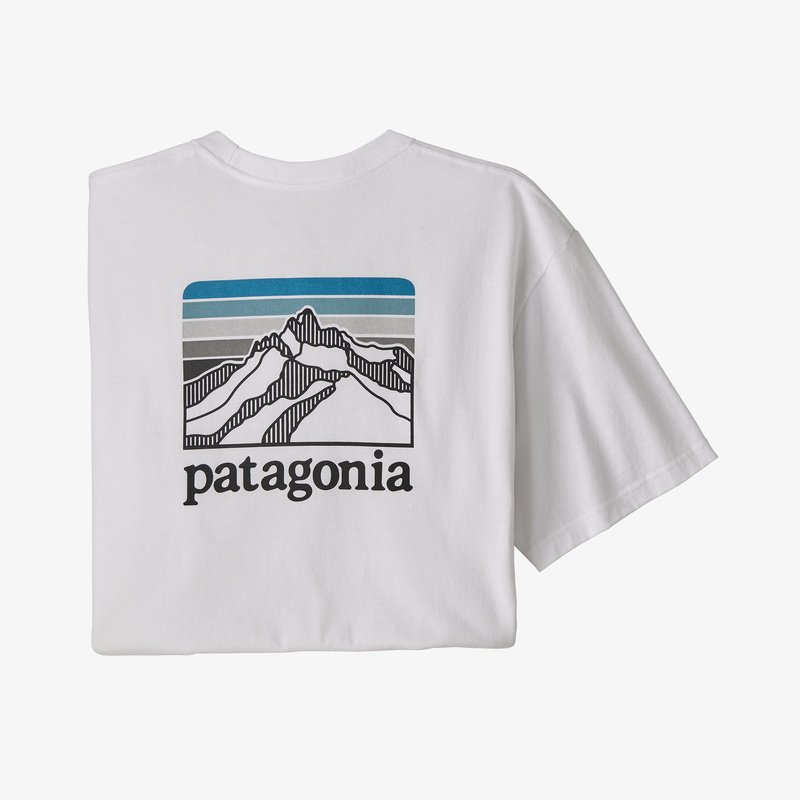 Patagonia Line Logo Ridge Pocket T-Shirt - White