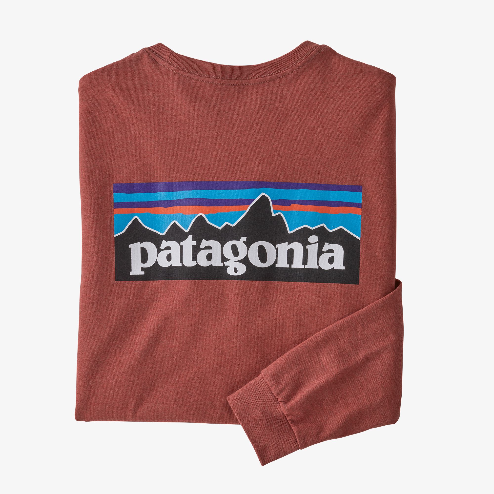 Patagonia LS P6 Logo T-Shirt - Rosehip