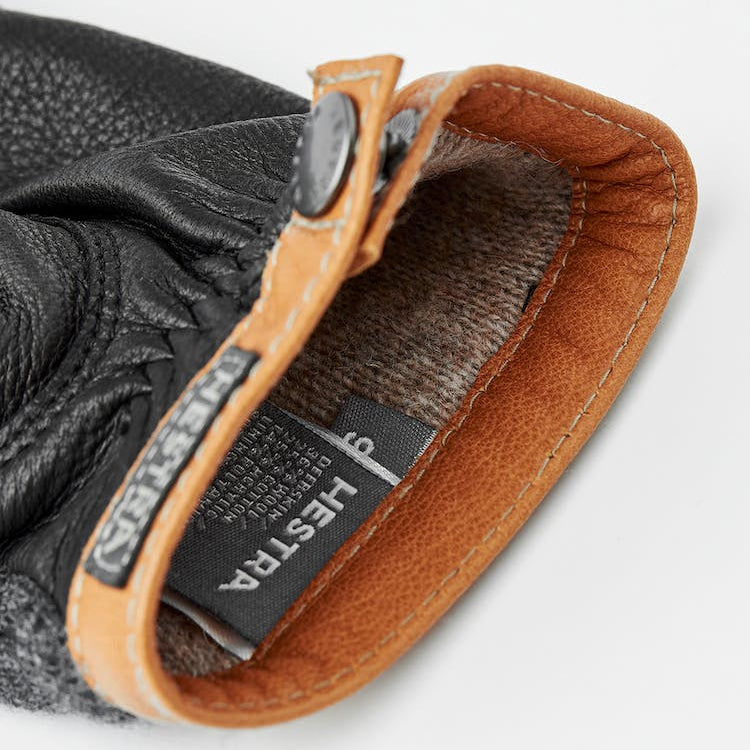 Hestra Deerskin Wool Tricot - Charcoal / Black