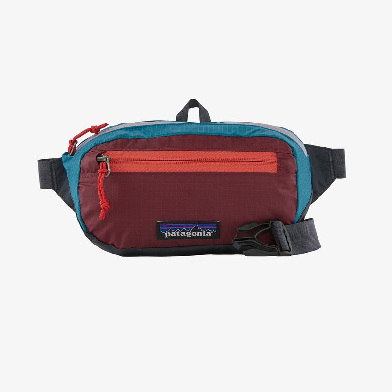 Patagonia Ultralight Black Hole Mini Hip Pack - Patchwork Roamer Red