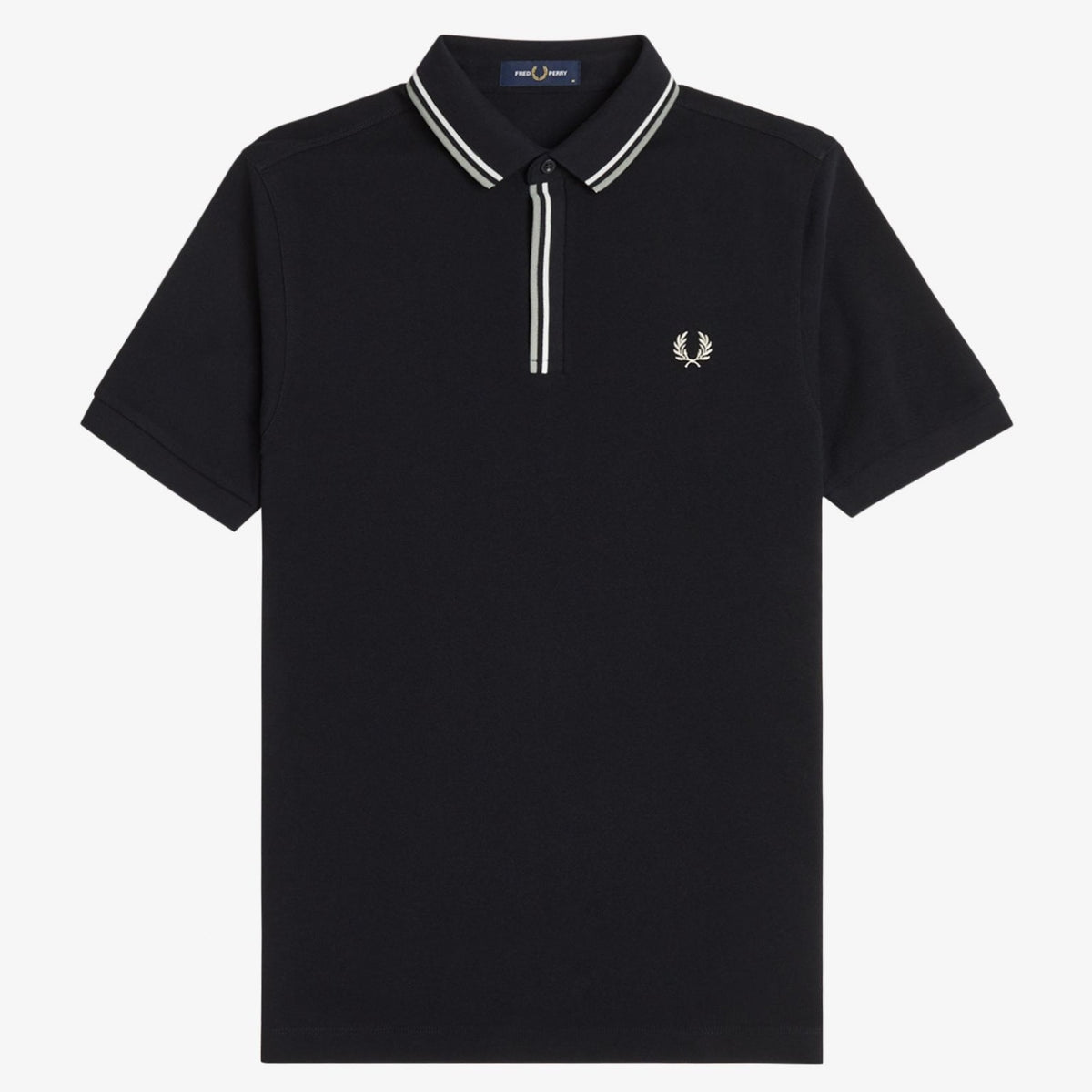 Fred Perry Tipped Placket Polo Shirt - Black