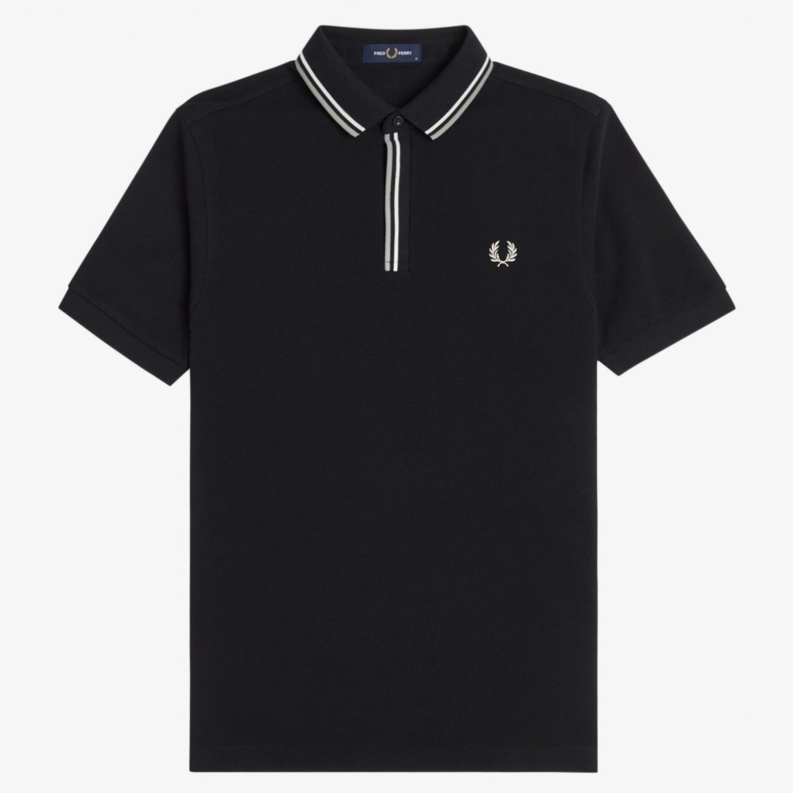 Fred Perry Tipped Placket Polo Shirt - Black