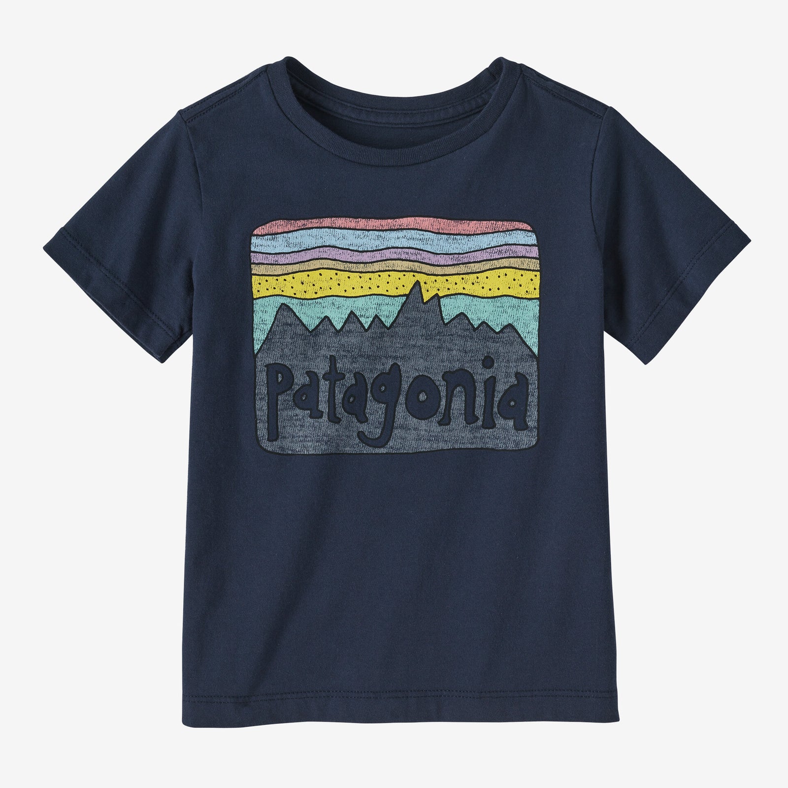 Patagonia B Fitz Roy Skies T-Shirt - New Navy
