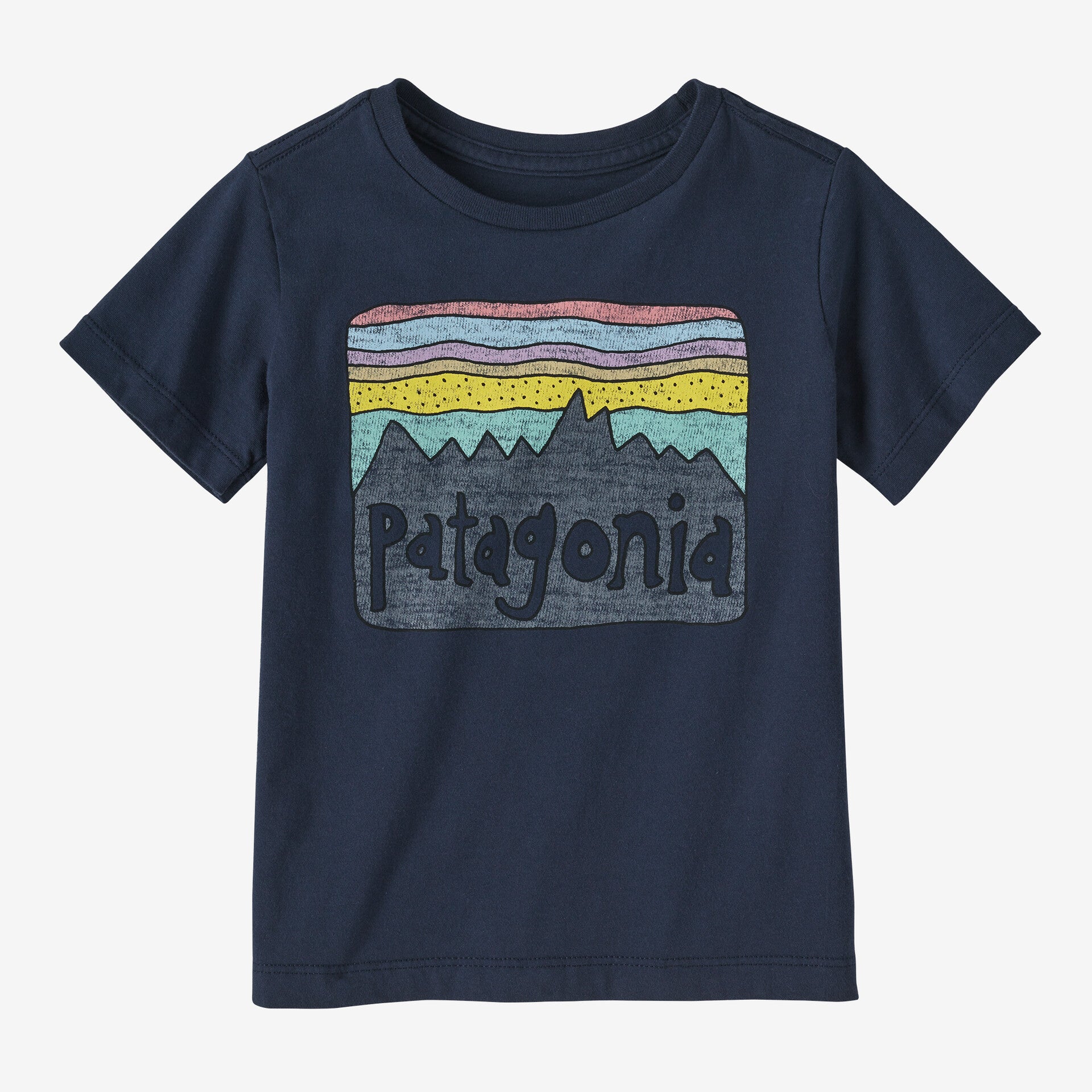 Patagonia B Fitz Roy Skies T-Shirt - New Navy
