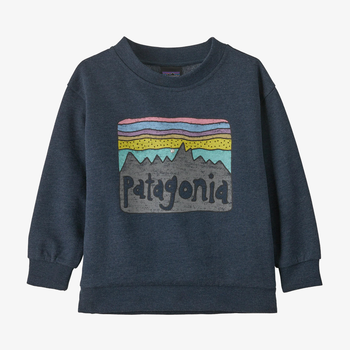Patagonia B LW Crew Sweat - Fitz Roy Skies / New Navy