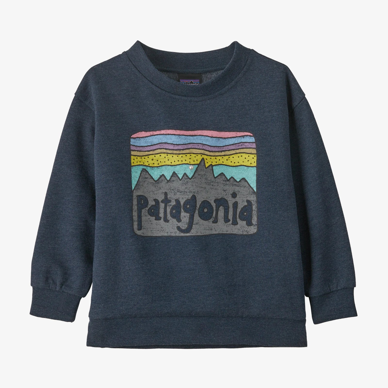 Patagonia B LW Crew Sweat - Fitz Roy Skies / New Navy