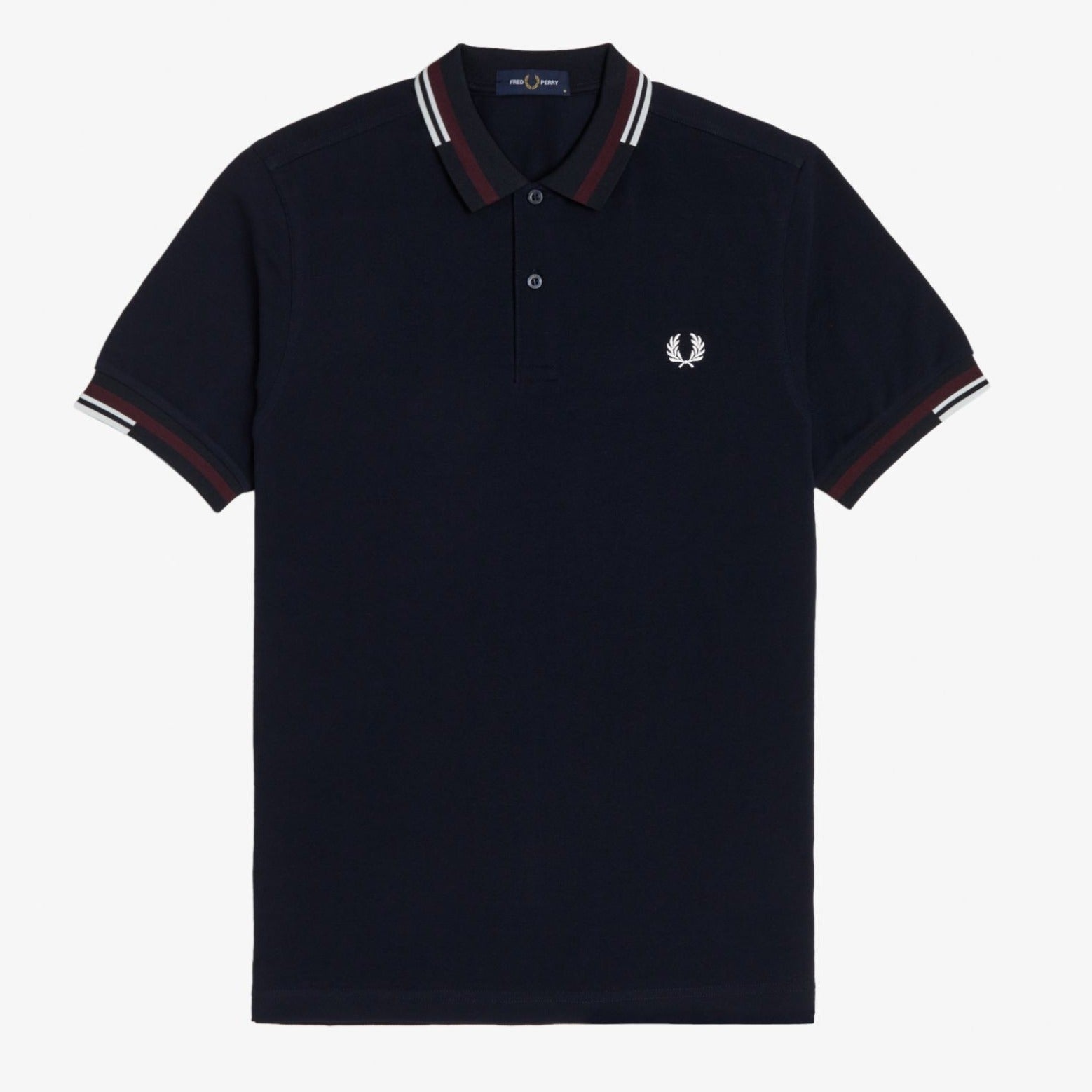 Fred Perry Abstract Tipped Polo Shirt - Navy