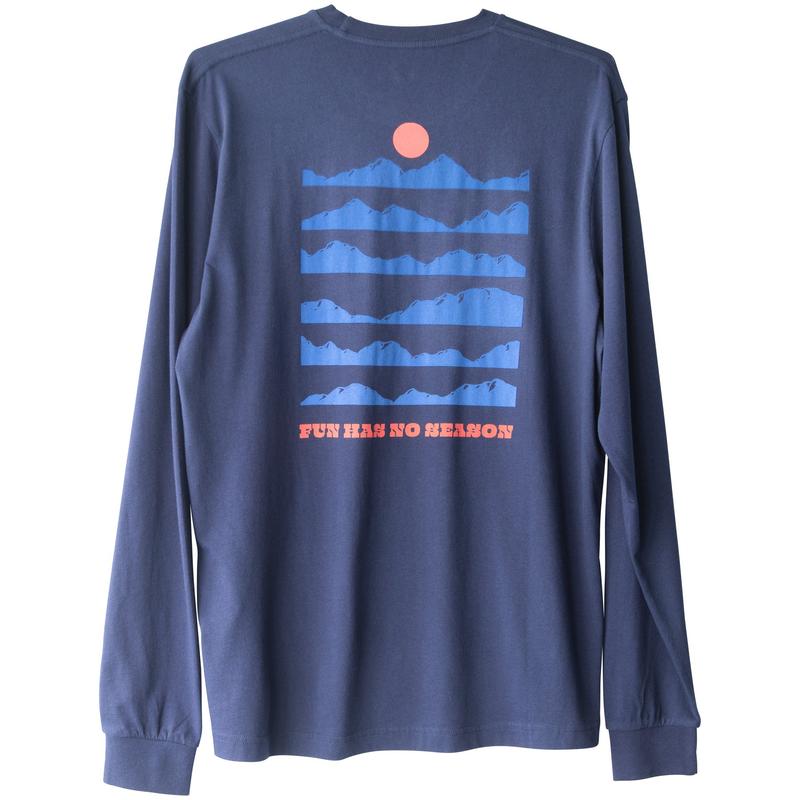 Kavu Stacked For Fun LS T-Shirt - Navy Blue