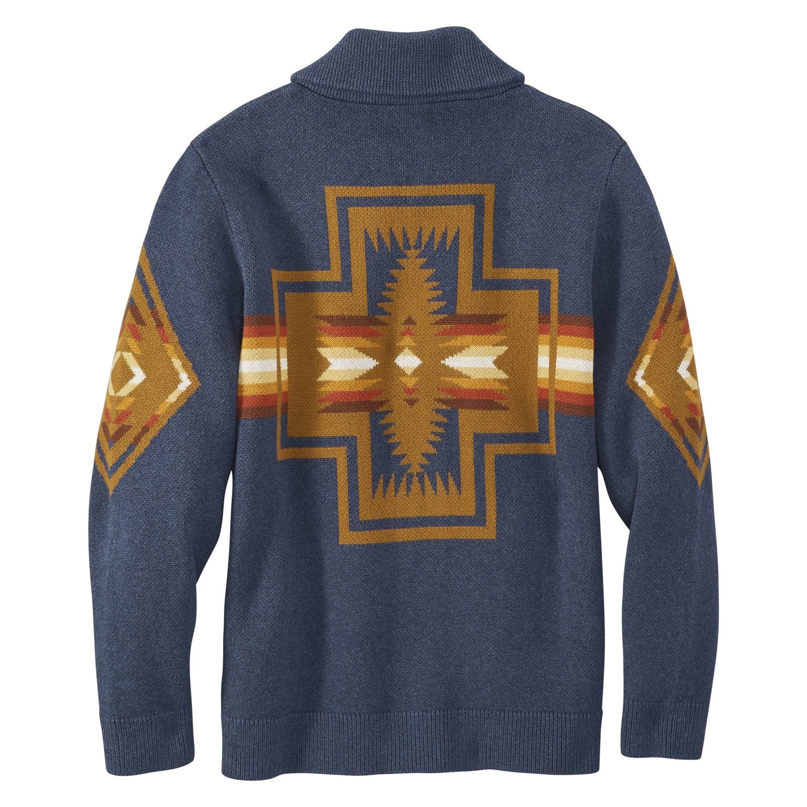 Pendleton Shawl Sweater - Navy Harding