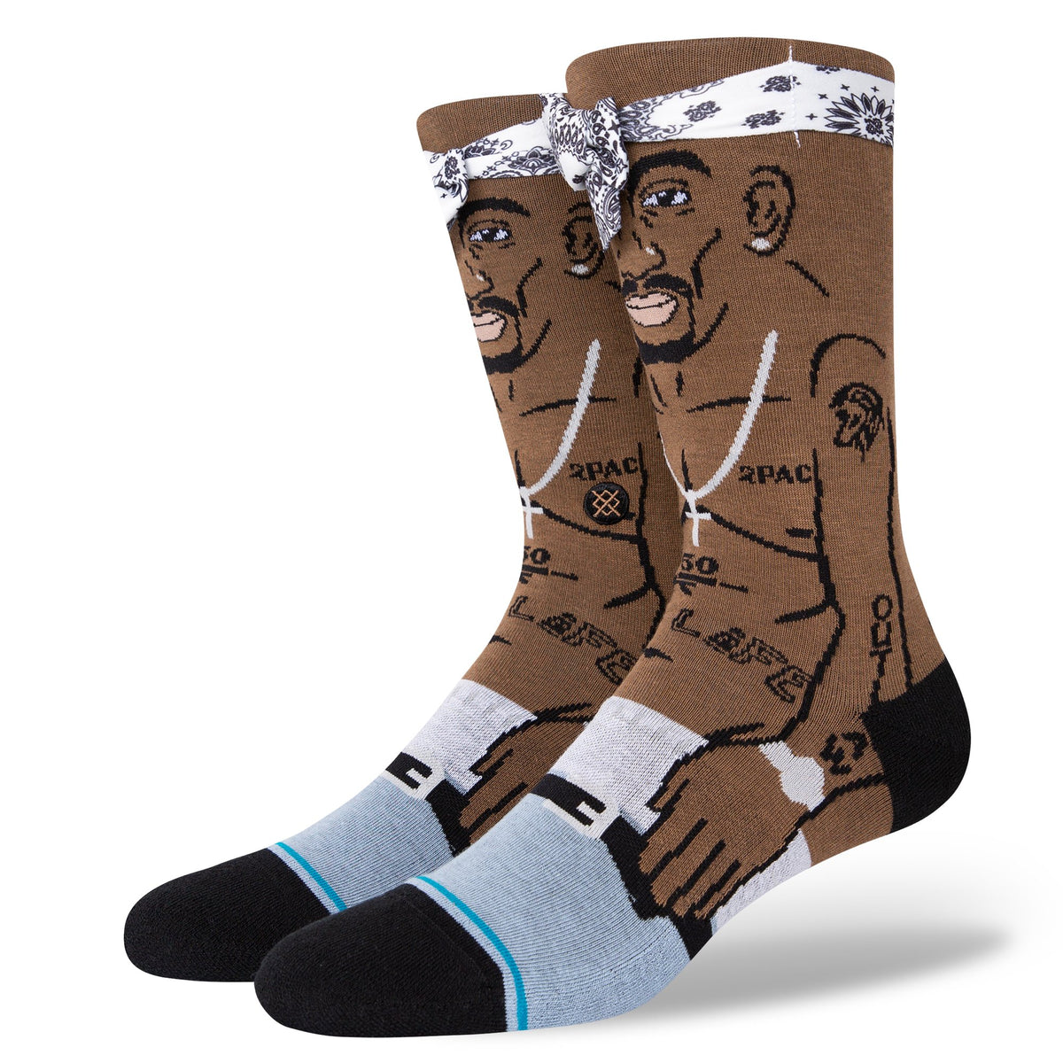 Stance Tupac Resurrected Sock - Black