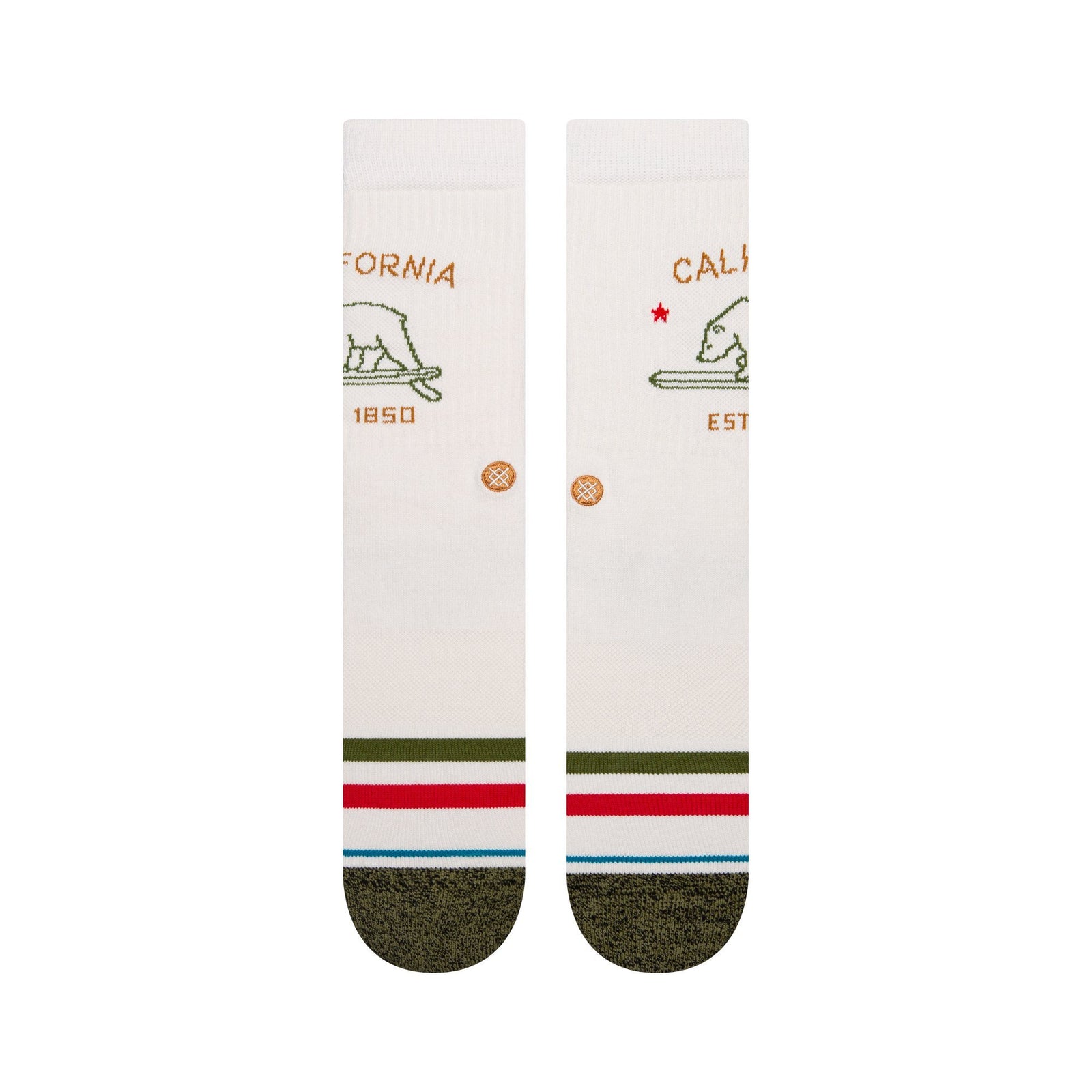 Stance California Republic Sock - Off White