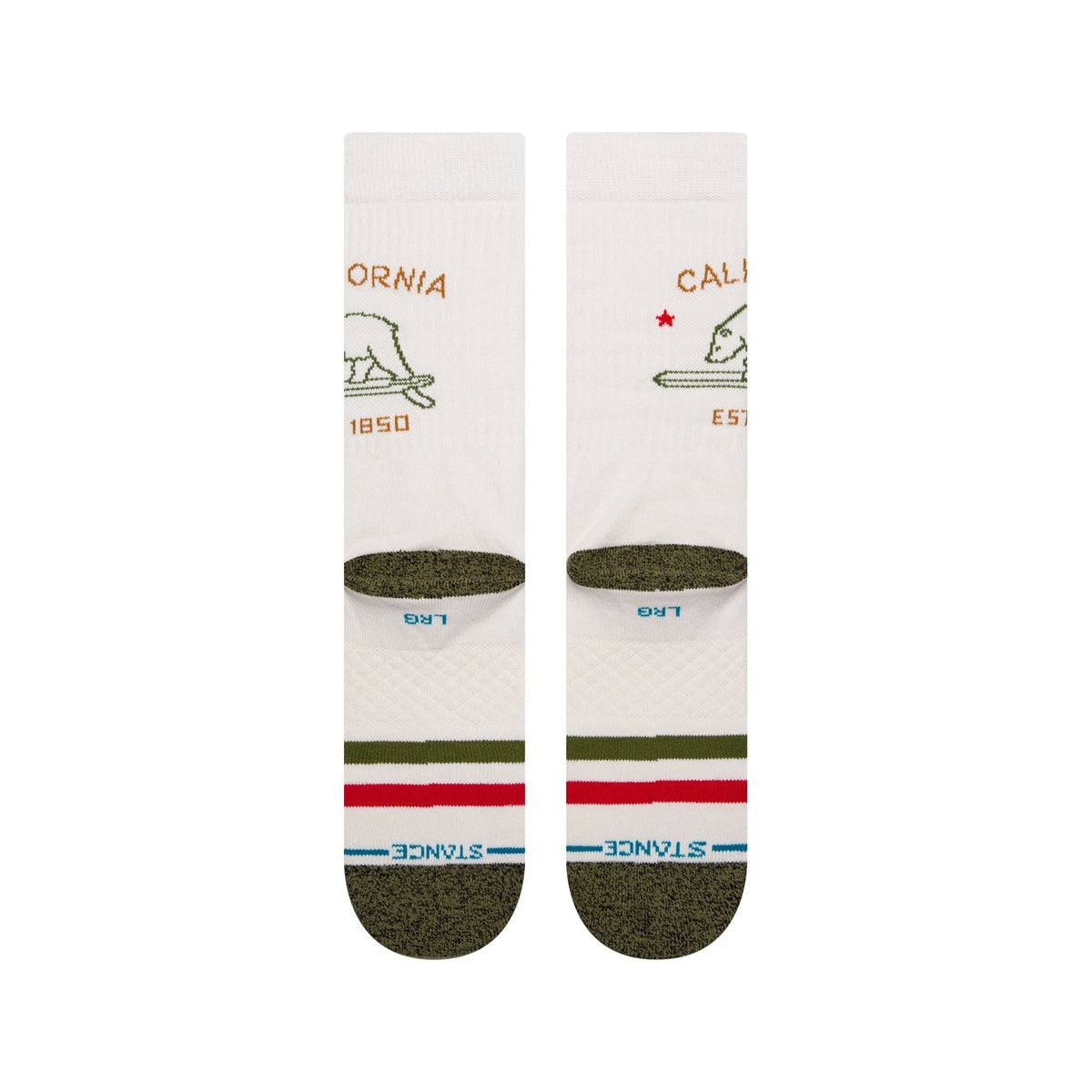 Stance California Republic Sock - Off White