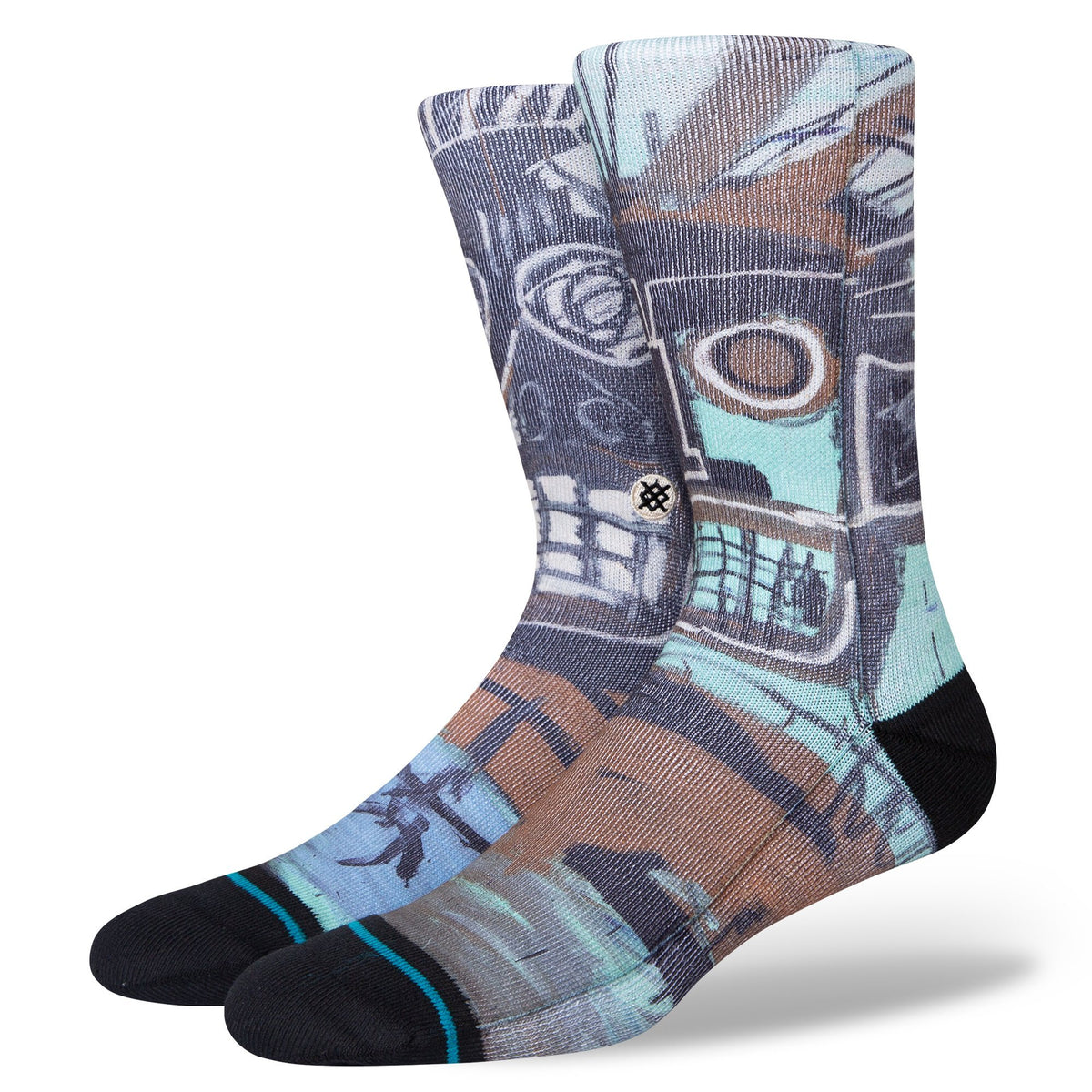 Stance 2 Heads on Gold Sock - Black