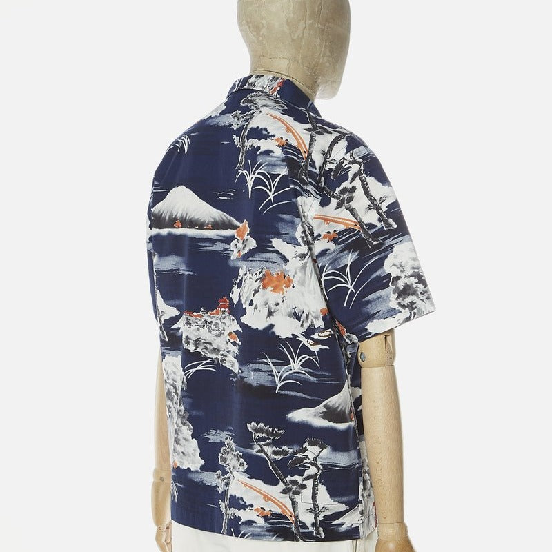 Universal Works Road Shirt - Navy Fuji Summer