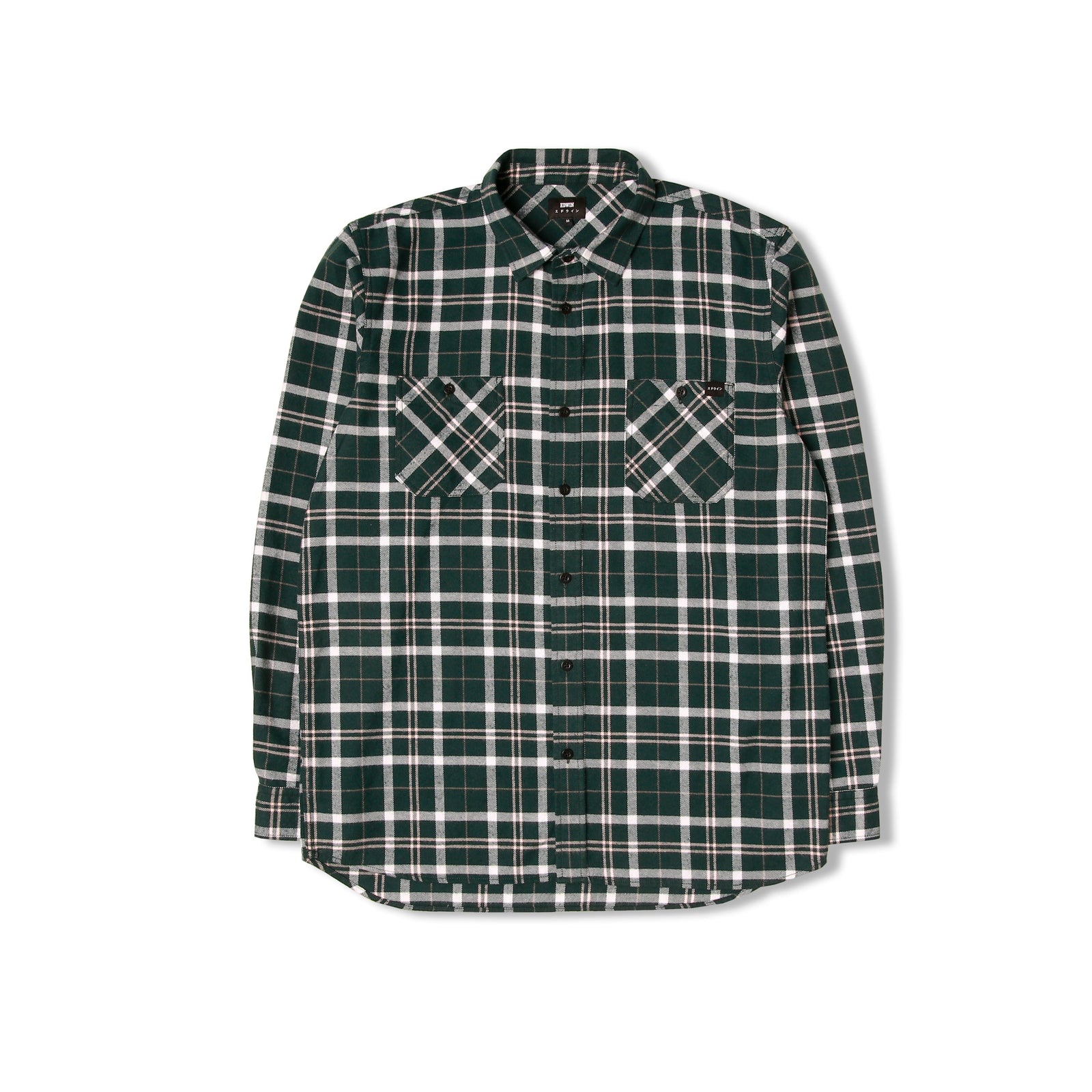 Edwin Labour Shirt - Pine Grove / Pink