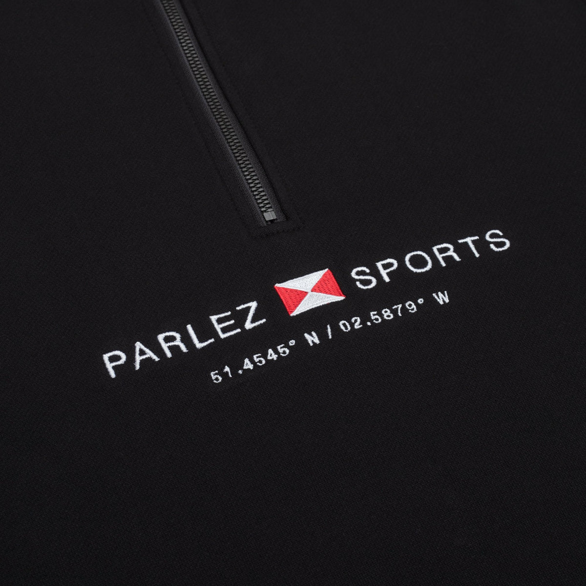 Parlez Byera 1/4 Zip Sweat - Black