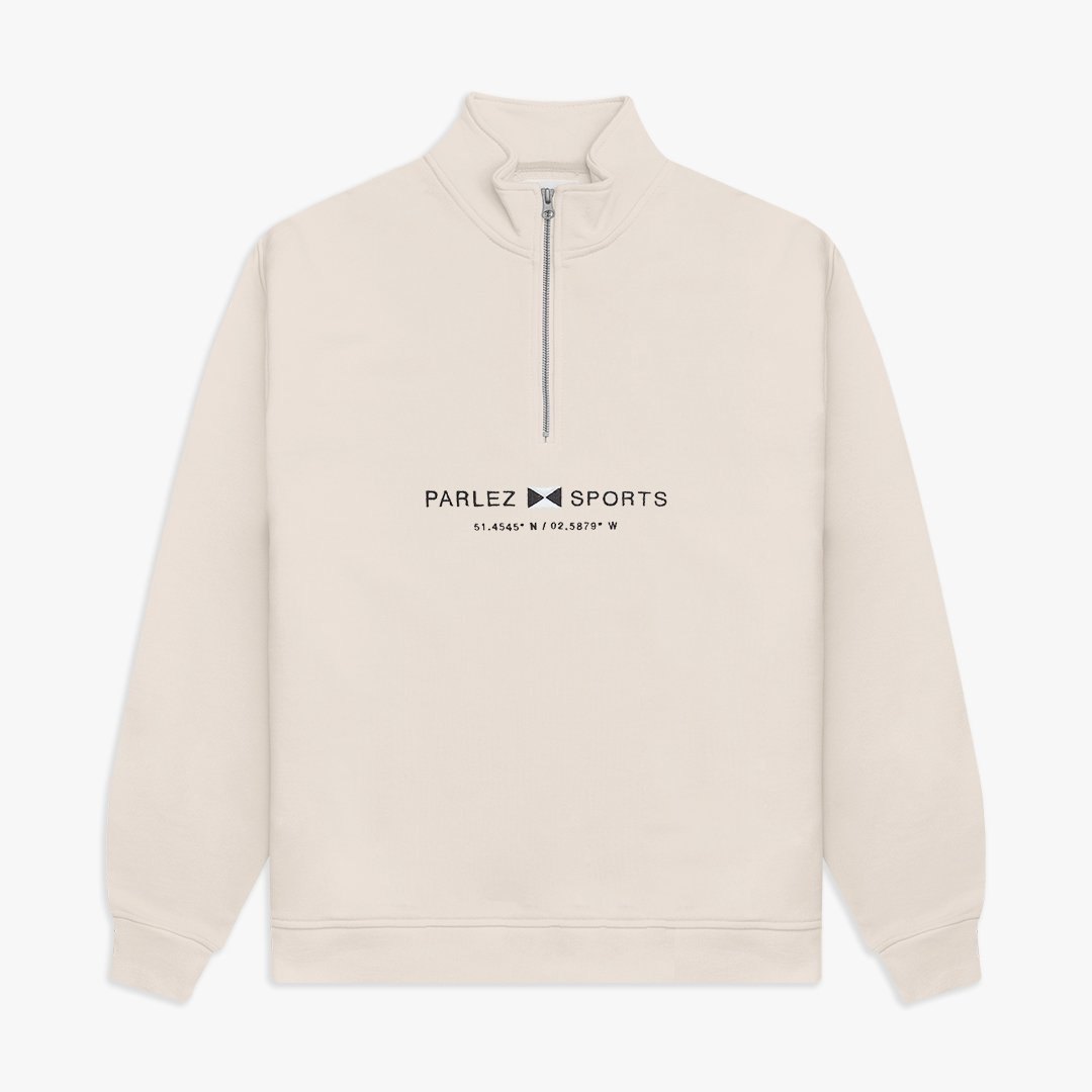 Parlez Byera 1/4 Zip Sweat - Ecru