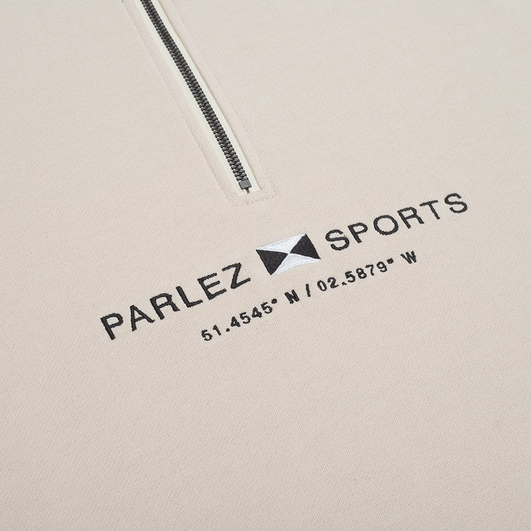 Parlez Byera 1/4 Zip Sweat - Ecru