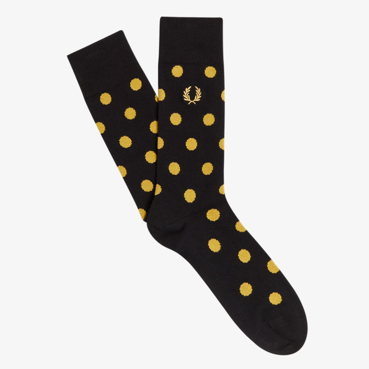 Fred Perry Polka Dot Socks - Black / Champagne