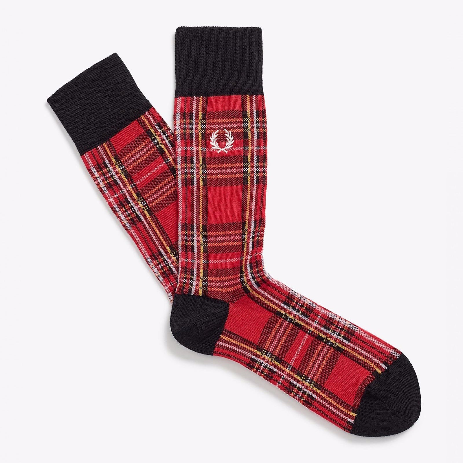 Fred Perry Royal Stewart Tartan Socks Red