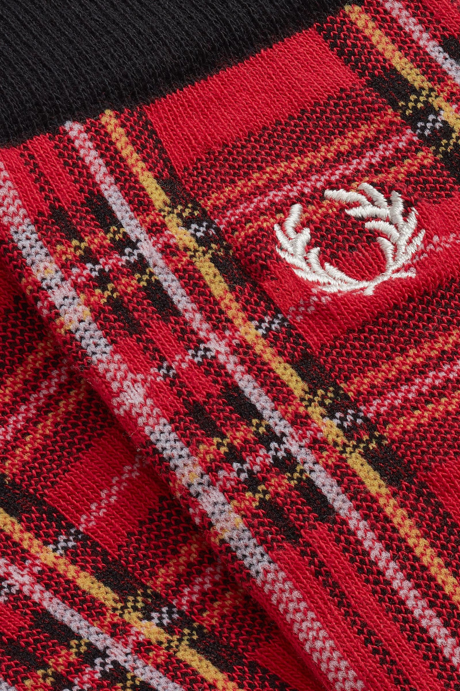 Fred Perry Royal Stewart Tartan Socks Red
