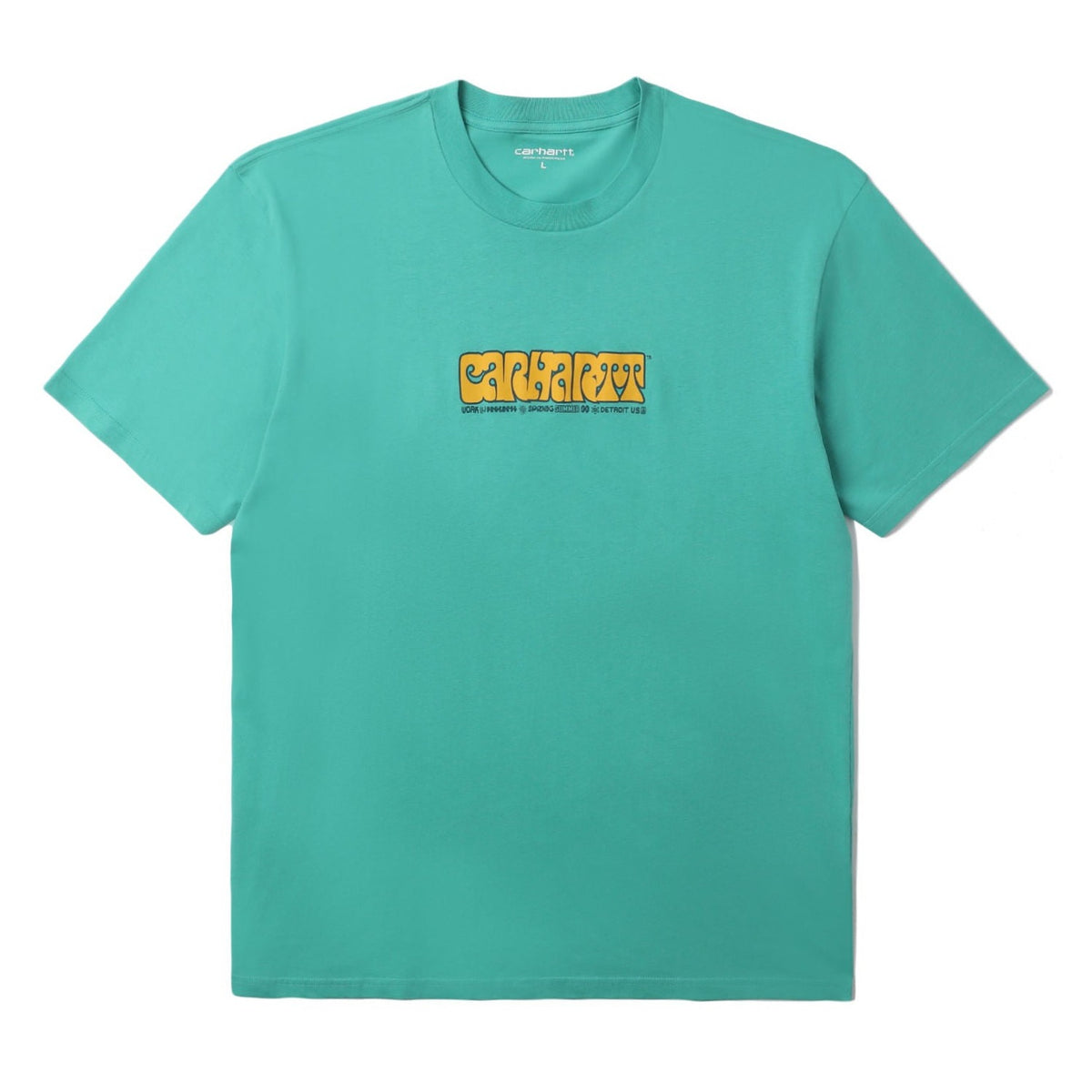 Carhartt WIP Heat Script T-Shirt - Aqua Green