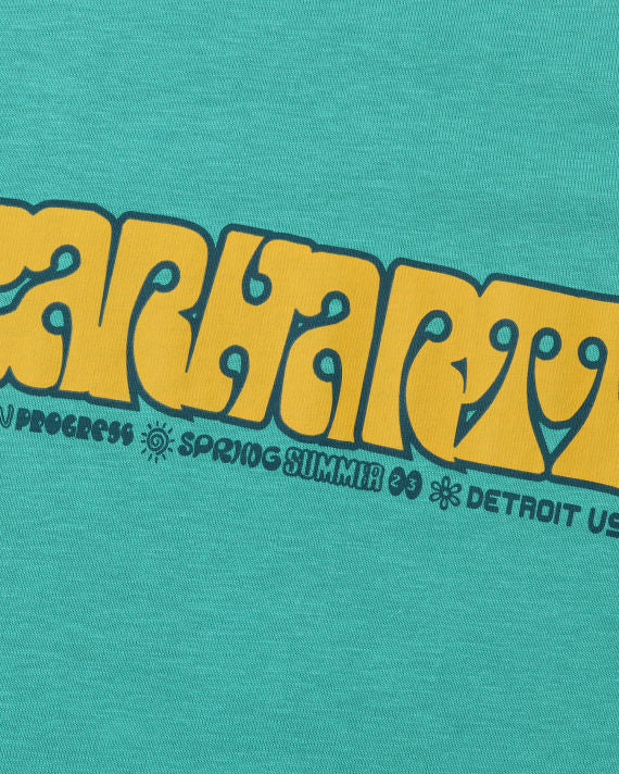 Carhartt WIP Heat Script T-Shirt - Aqua Green