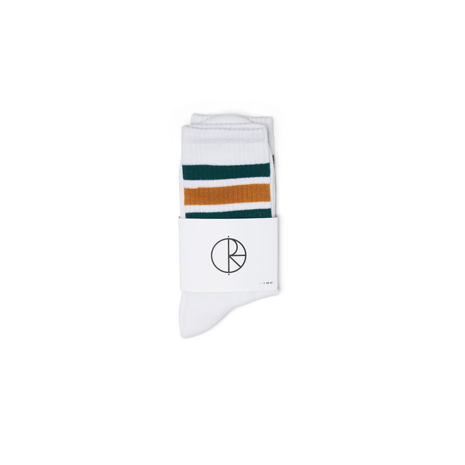 Polar Skate Co Stripe Socks - White / Teal / Orange