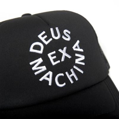 Deus Ex Machina Circle Logo Trucker - Black / White