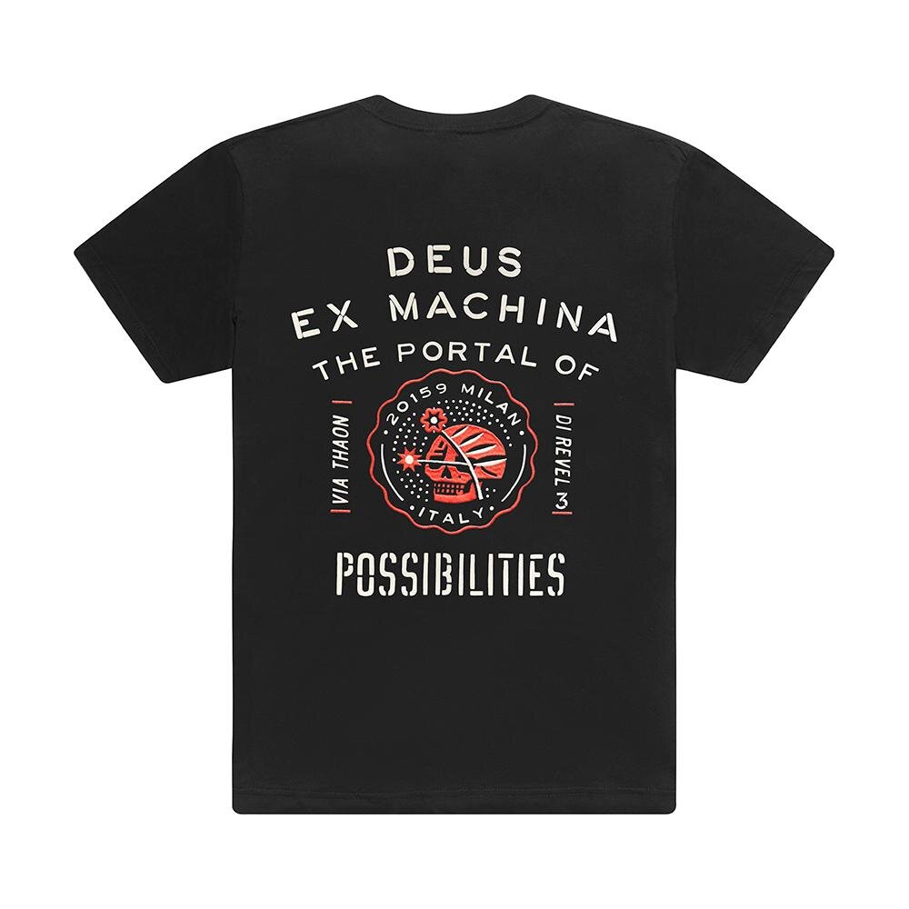 Deus Ex Machina Milano Embroidered Address T-Shirt Black