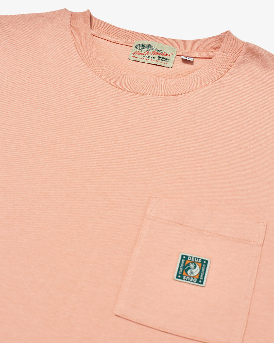 Deus Ex Machina Canyon Pocket T-Shirt - Coral Pink