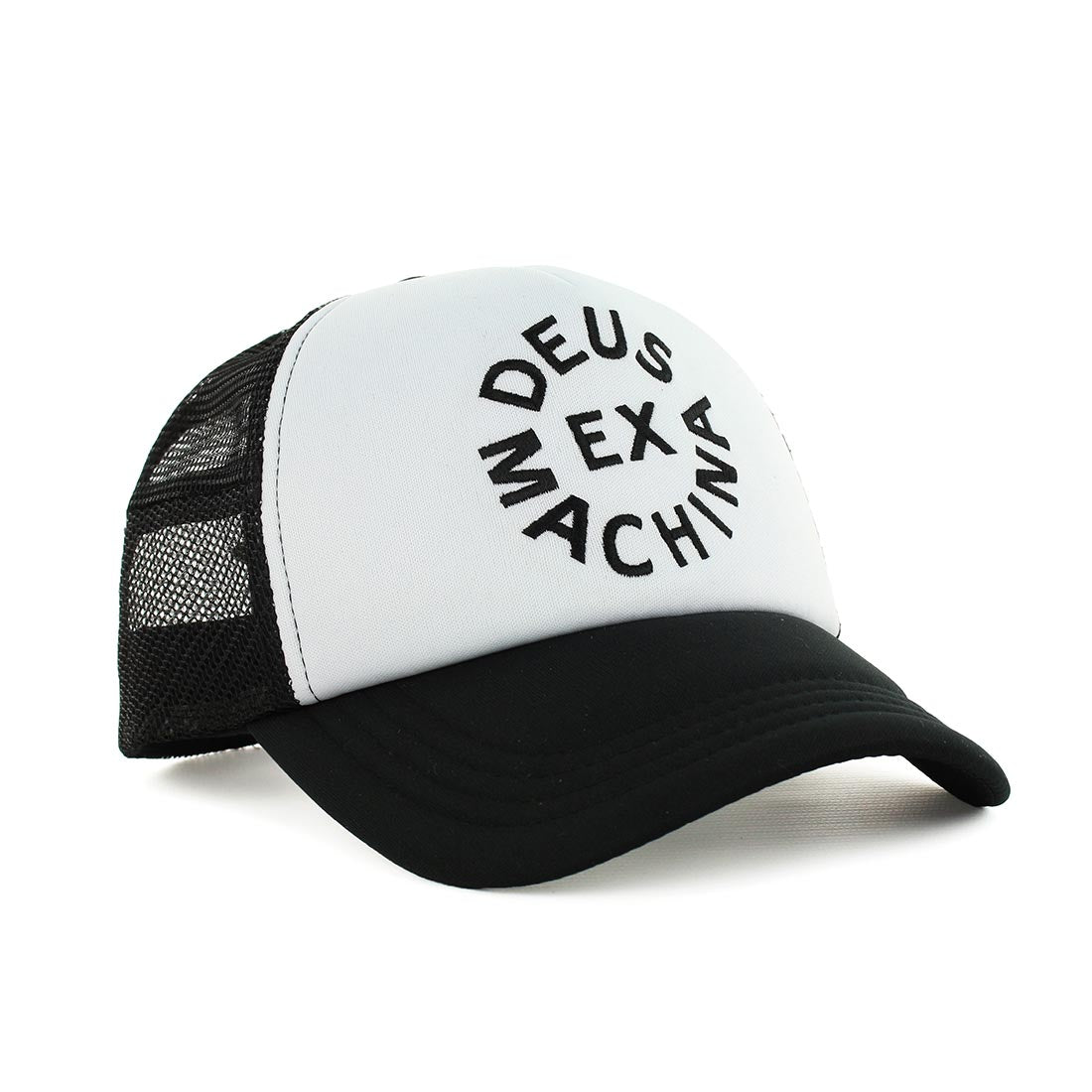 Deus Ex Machina Circle Logo Trucker - Black / White