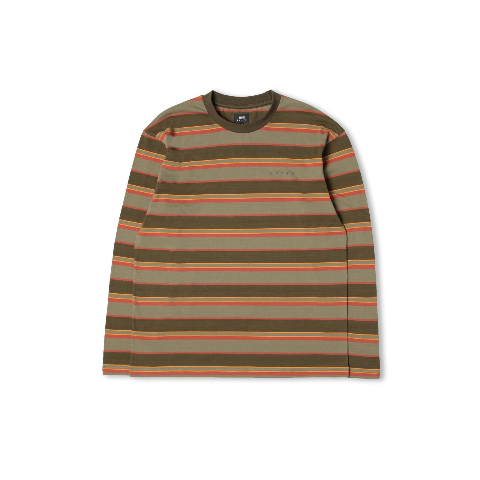 Edwin Quarter Jersey LS T-Shirt - Martini Olive