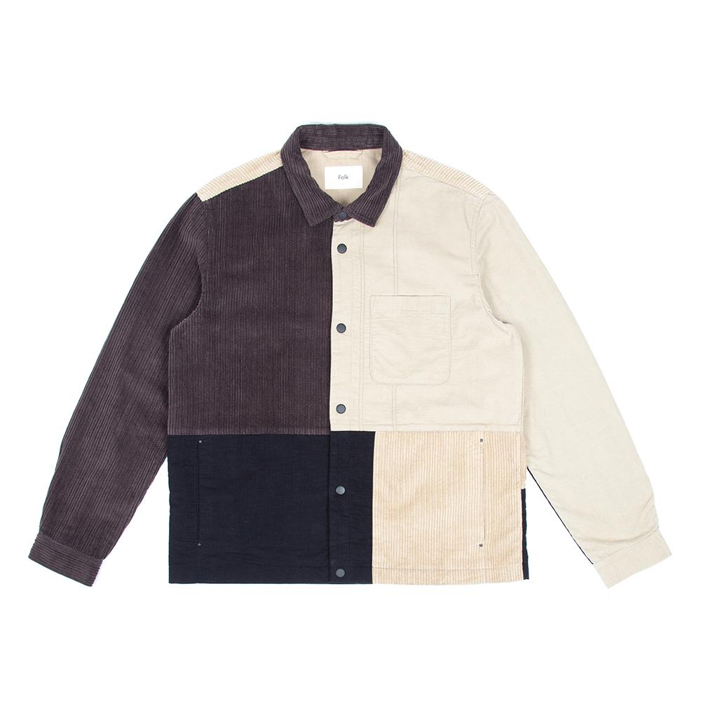 Folk Fracture Jacket Stone Black Mix