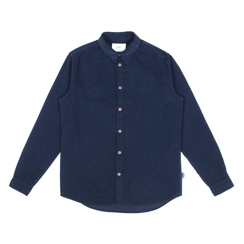 Folk Babycord Shirt Navy