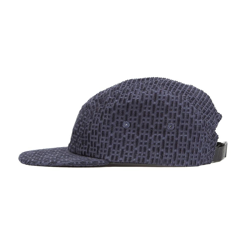 Folk Five Panel Cap Navy Fractured Cord