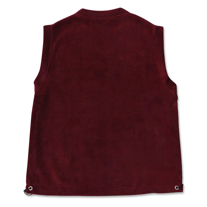 Skateboard Cafe Fleece Vest - Burgundy