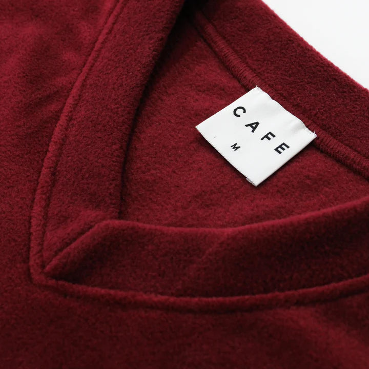Skateboard Cafe Fleece Vest - Burgundy