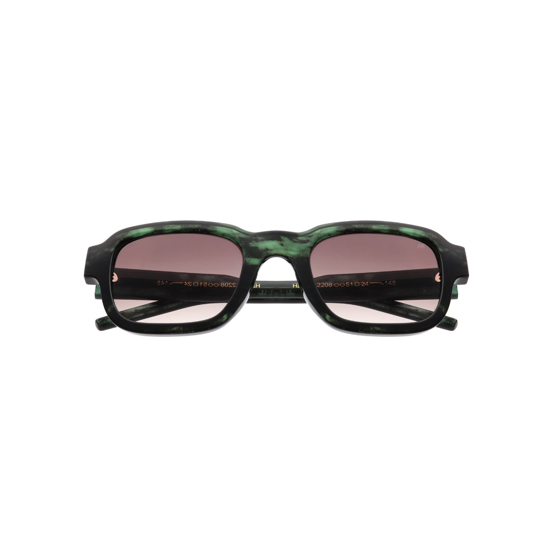 A Kjaerbede Halo Sunglasses - Green Marble Transparent