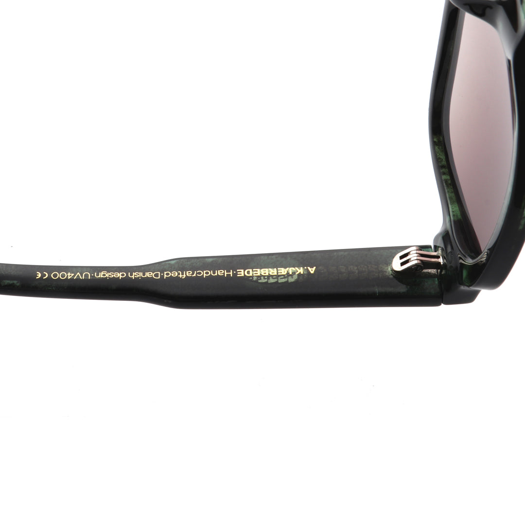 A Kjaerbede Halo Sunglasses - Green Marble Transparent